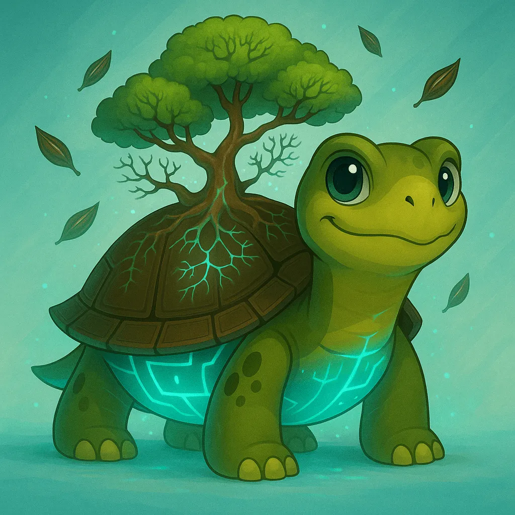 Turtleand Avatar with Rooted Bonsai Tree