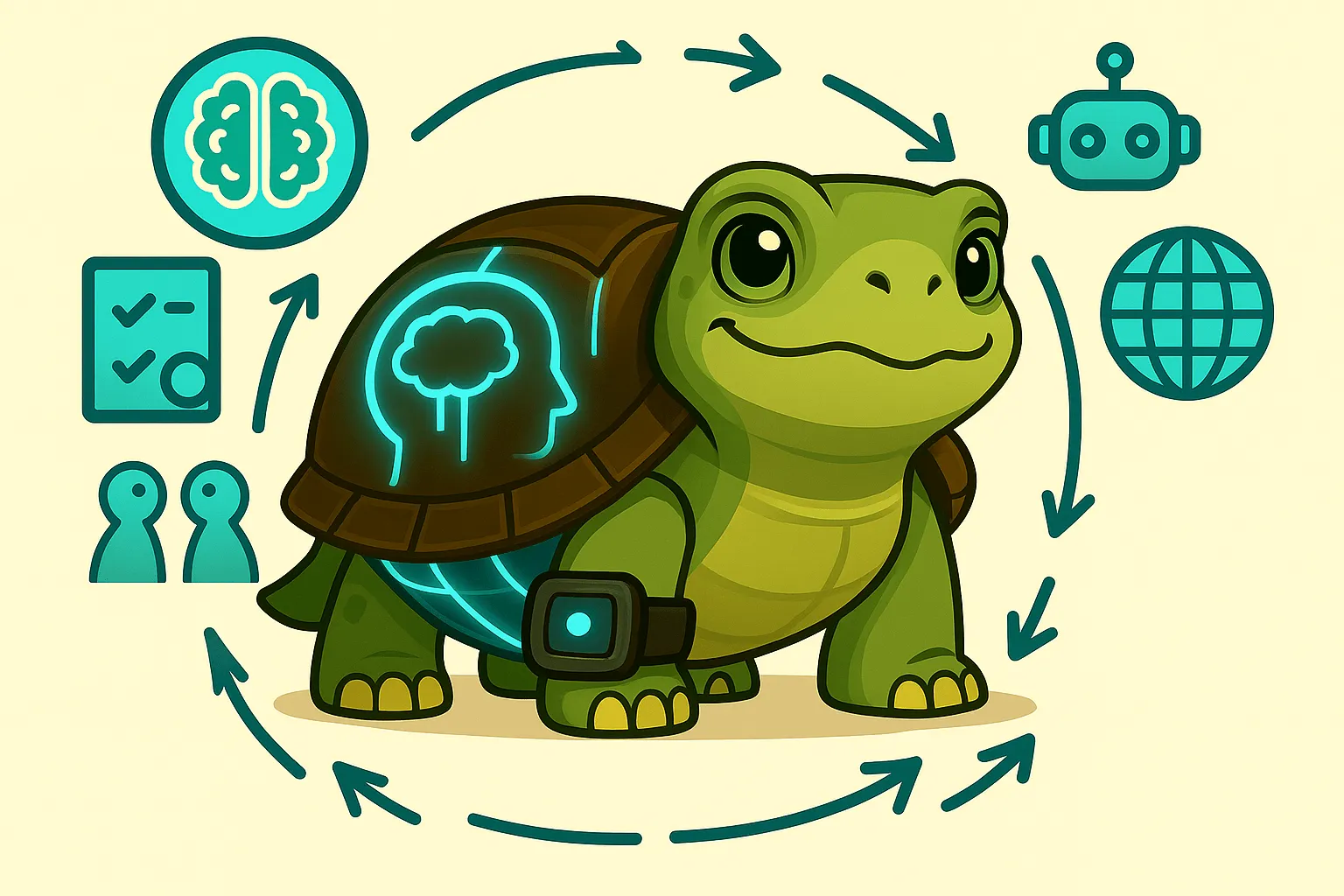 Turtleand with effective filters at the left